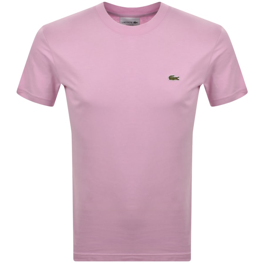 Lacoste Crew Neck T Shirt Pink | Mainline Menswear us
